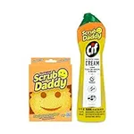 Scrub Daddy + Cif All Purpose Cleaner, Lemon - Scratch-Free Kitchen + Bathroom Scrubber and Multipurpose Cleaning Cream - Build a Better Bathroom Cleaning Supplies Kit