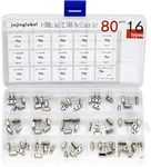 80pcs 16 Types Crystal Resonators Oscillator Assortment Kit 4MHz, 4.096MHz, 6MHz, 8MHz, 10MHz, 11.0592MHz, 12MHz, 13.56MHz, 15MHz, 16MHz, 20MHz, 22.1184MHz, 24MHz, 48MHz, 50Mhz, 32.768Mhz 2x6mm