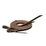 Weaver Leather Skirting Leather Split Reins, 7-feet Long Western Reins for Horses for Trail Riding, and More, Durable Equine Supplies, Dark Oil