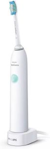 Philips Sonicare Adult Hx3411/05 Electric Toothbrush Dailyclean 1100 With Quadpacer & Smartimer, 1 count,Blue