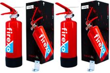 Firexo All in One Fire Extinguisher (2 Litre / 2 kg) - Multipurpose Extinguisher for ALL FIRES inc. Li-ion Battery Fires! - Safety & Emergency Equipment for Home, Kitchen, Fireplace, Grill, Caravan