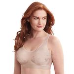 Bali Women's Comfort Revolution Wireless Bra, ComfortFlex Fit Full-Coverage Bra, DF3488, Sandshell Tropic, X-Large