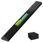 Garden Stakes 17 inch 30 Pack 6mm Diameter Solid Glassfiber Plant Support Rod Tomato Trellis Stakes (Black)