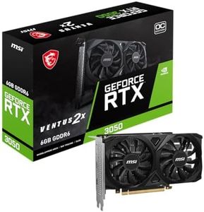 MSI Geforce RTX 3050 Ventus 2X 6G Oc pci_e Graphic Card - Nvidia Geforce RTX 3050 Gpu, 6Gb Gddr6 96-Bit Memory, 14 Gbps, Express 4 Interface, Up to 1492 Mhz, Dual Fan - Pcie