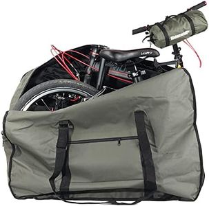 CamGo 20 Inch Folding Bike Bag - Wear-resistant Bicycle Travel Case Outdoors Bike Transport Bag for Cars Train Air Travel (Army Green, 20 inch)