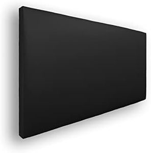 Silcar Home – Testiera Rivestita in Ecopelle Liscia, modello Jep (Nero, 105 cm) - Testiera Imbottita - TNT Traspirante - Testiera Originale - Trasporto Incluso