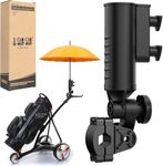 10L0L Golf Umbrella Holder for Trolley, Heavy Duty Resistant to Wind Gust Upto 12 Metal Universal Umbrella Holder for Golf Trolley/Motocaddy/Powakaddy/Pram/Wheelchair, Black