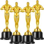 10'' Gold Award Trophy,4 Pack Oscar Trophyies,Oscar Awards Trophy for Academy Award,Award Ceremony,Celebration,Party Decorations,Party Props and Appreciation Gift ﻿