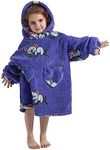 NUANHOM Wearable Blanket Hoodie for Kids Toddlers Super Warm Cozy Oversized Hooded Blanket Sweatshirt with Pocket for Little Girls Boys