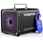 VIARRTCO 15000mg/h Ozone Machine Generator Air Odor Removal Ionizer Up to 3000+ Square Feet for Home, Car, Basement, Garage, Smoke, Pet Room - Metallic Black