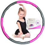 LETAO Hula Hoop for Kids Ages 3-8 | Pink-Gray | Children's Gifts| can be dismantled, Including Electronic Instructions