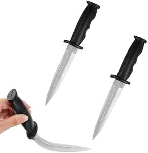 JLEivvi 2 PCS Rubber Martial Art Training Knife Rubber Training Weapon Toy Knife Fake Rubber Knife Practice Knife for Martial Art Training