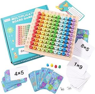 Tablas de Multiplicar para Niños,Juguetes Educativos Matemáticos de Madera,Juego Tabla Multiplicar de Madera para Niños,Tablero de Multiplicación Montessori,Juguetes de Matematicas Madera Abaco