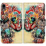 Bcov iPhone XR Case, Tribal Floral Elephant Folio Case Wallet Leather Cover Case with ID Credit Card Slot Holder Stand For iPhone XR