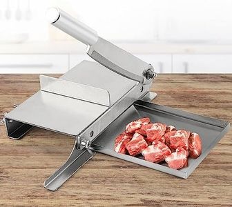 CGOLDENWALL Manual Meat Slicer Meat Bone Cutter Machine Chinese Medicine Jerky Slicer Rib Chicken Fish Frozen Meat Vegetables Deli Food Slicing Machine Home Cooking Use