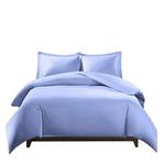 Royal Tradition 100 Percent Bamboo Viscose Full/Queen 3PC Duvet Cover Set, Periwinkle, Super Soft Comforter Covers