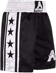 Anthem Athletics Classic Boxing Shorts Men Boxing Shorts Women - Machine Washable Boxing Trunks Boxer Shorts Costume Muay Thai Shorts - Black & White - X-Large