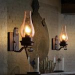 LightInTheBox Glass Wall Lamp Bedroom Bedside Wall Sconce Vintage Industrial Wall Light Fixtures for Living Room 2pcs