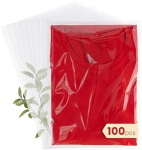 Self Sealing Cellophane Bags 9x12 Inch – 100 Count T Shirt Bags for Shipping – Clear Bags For Packaging
