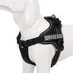 Chai's Choice Service Dog Vest Harness Best Truelove Model with 2 Reflective Service Dog Patches and Sturdy Handle. Matching Padded 3M Reflective Leash Available (XX-Large, Black)