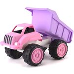 Liberty Imports Big Plastic Dump Truck in Pink Color for Toddlers and Girls | Large Tilting Dump Bed Lorry | Free Play Toy Vehicle Indoors and Outdoors Imaginative Play