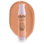 NYX PROFESSIONAL MAKEUP, Bare With Me, Concealer Serum, 24HR Hydration, Vegan Formula - 5.7 Light Tan, 9.6mL