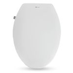 Bidet Toilet Seat Elongated Manual Non Electric Bidet with Dual Spray Nozzle Bidet Seat with Side Control Knob and Soft Close Lid Bidet Attachment for Toilet