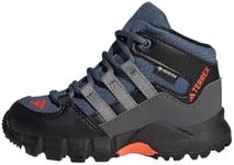 adidas Unisex Baby Terrex Mid Gore-TEX Hiking Sneaker, Wonder Steel/Grey Three/Impact Orange, 4 UK Child