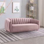 WESTERN WOOD ART Modern Heavy Duty & Luxurious Traditional 3 Seater Sofa Chesterfield Sofa Arm Sofa Three Seater Sofa for Living Room Guest Room Hotels & Office-(Pink).