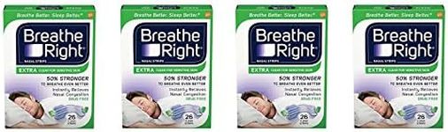 Breathe Right Extra Clear Nasal Strips cKwbMA, 4Pack (26 Count)