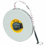 FREEMANS FT15 Fiberglass Top Line Measuring Tape - 15m/50ft || Case Reinforced with Stainless Steel Band || Durable Winding Mechanism Handle and Stainless Steel Mouth with End Hook