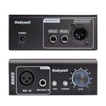 Rodyweil Microphone Preamp Mic Gain Booster with 2 Input Max 75db Gain 48V Phantom Power for Dynamic and Condenser Mic