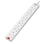 Tripp Lite by Eaton – Outlet Power Strip – PS6B35W – 6 British BS1363A outlets individually switched – 3m Cord - White