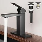KES Black Bathroom Faucets with Dra