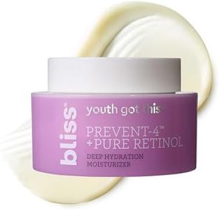 bliss Youth Got This and Pure Retinol Deep Hydration Moisturiser Visibly Diminishes Fine Lines Clean Fragrance-Free Cruelty-Free Paraben Free Vegan 50 ml