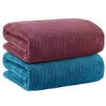 Story@Home Towels for Bath | Microfiber Bath Towels Large Size 70 x 140 cm| Towel Set of 2 | 450 GSM| Soft Towel | Super Absorbent | Pink and Blue | Ideal Soft Towel for New Born Baby | Gym Towel