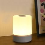 Simofuze Night Light for Kids, Nightlight Rechargeable, Baby Night Light with Touch Control, Touch Lamp with Stepless Dimming, Nursery Lamp with 3 Colors White/Natural/Warm, Cordless Bedside Lamp