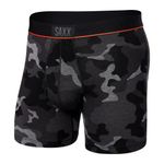 Saxx Men's Underwear - Ultra Super Soft Boxer Briefs with Fly and Built-in Pouch Support, Supersize Camo-Black,Medium