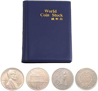 Coin Album Books, 10 Page 120 Pockets World Coin Stock Album Book Case Coin Holders Collection Storage Coin Collecting Holders Penny Pockets(Blue)