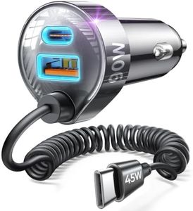 LISEN 90W for iPhone 17 16 15 Pro Max Car Charger USB C Fast Charge