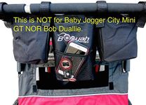 Booyah Strollers Double Stroller Stroller Organizer for Child and Large Pet Stroller. Will Fit Clevr and Aosom Strollers and Bike Trailers.