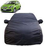 Autofact Waterproof Car Body Cover Compatible with Honda Brio (2013 to 2022) with Mirror Pockets, 4 x 4 American Matty, Long Lasting Strong Durable Material, Grey Color