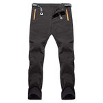 LHHMZ Men's Outdoor Hiking Trousers Windproof Breathable Comfortable Sports Walking Trousers Casual Pants Zipper Pockets