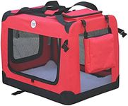 HugglePets Red Fabric Dog Crate Car