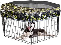 Dog Playpen Mesh Top Cover- Keeps Pet Secure and Prevent Escape, Sun Protection Shade Cover for Fits All 24 Inch Play Pet Pen - Playpen Not Include! (24-Inch with 8 Panel)