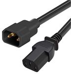 FEDUS 3 Meter IEC C13 to C14 Link Power Cable 250v Male to Female Power Extension Cord Cable,18AWG 10A for Computer, Printer, SMPS, Monitor, Server, Display Heavy Gauge Power Extension Cable