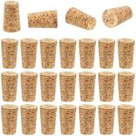 25 Pack Natural Soft Wood Corks Wine Bottle Stopper Tapered Cork Plugs Replacement Corks for Wine Making Craft