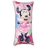 Disney Minnie Mouse Huggable Body Pillow for Kids, Soft and Cozy Warm Plush Cushion Back Support for Bed, Couch or Chair (18x36 inches)