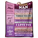 Nan Gifts, Nan Birthday Gifts, Gifts for Nan - Soft Flannel Blanket 50”X 60”- Nan gifts for Birthday, Mothers Day Christmas Birthday Gift for Nan, Presents for Nan, Nan Presents for Birthday