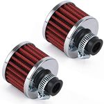 PTNHZ Universal 2 PCS 12mm Auto Cone Mini oil Air Intake Filter Crankcase Vent Valve Cover Breather Filter Flow Air Filters